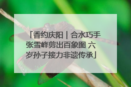 香约庆阳｜合水巧手张雪峰剪出百象图 六岁孙子接力非遗传承