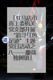 驻马店市直工委机关党支部开展“追寻红色足迹”主题党日活动之八——鏖战独树镇