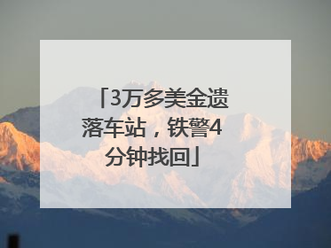 3万多美金遗落车站，铁警4分钟找回