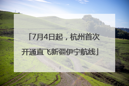 7月4日起，杭州首次开通直飞新疆伊宁航线