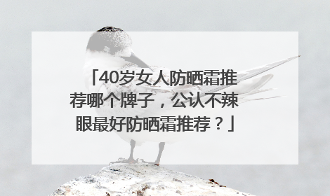 40岁女人防晒霜推荐哪个牌子，公认不辣眼最好防晒霜推荐？