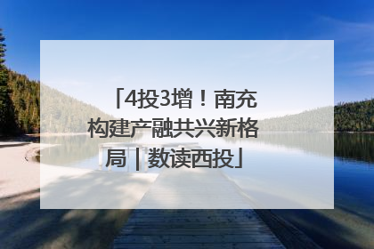 4投3增！南充构建产融共兴新格局｜数读西投