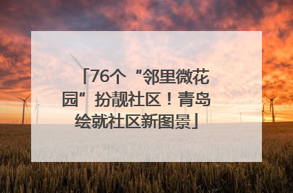 76个“邻里微花园”扮靓社区！青岛绘就社区新图景