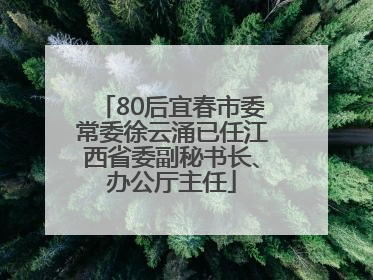 80后宜春市委常委徐云涌已任江西省委副秘书长、办公厅主任