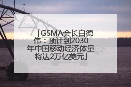 GSMA会长白德伟：预计到2030年中国移动经济体量将达2万亿美元