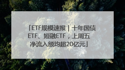ETF规模速报|十年国债ETF、短融ETF,上周五净流入额均超20亿元
