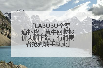 LABUBU全渠道补货，黄牛回收报价大幅下跌，有消费者抢到转手就卖